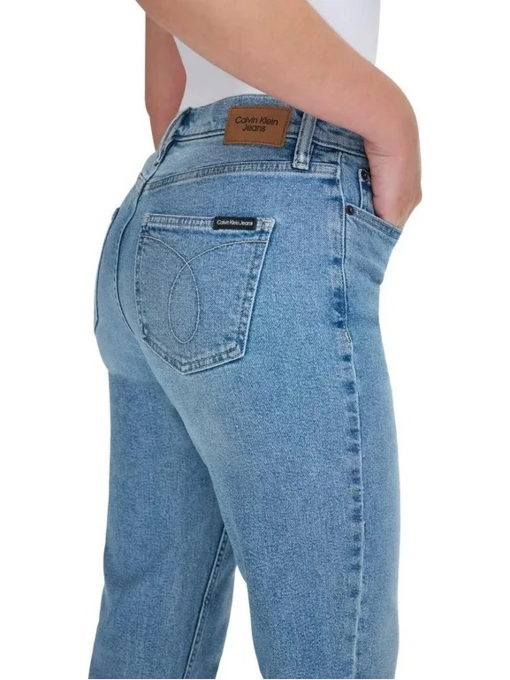 New! Calvin Klein Jeans High Rise Straight Leg Jeans Womens Size 8 - Picture 2 of 9